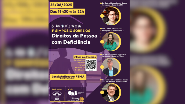 Apdesp realiza 1º Simpósio sobre os Direitos da Pessoa com Deficiência em Assis Apdesp realiza 1º Simpósio sobre os Direitos da Pessoa com Deficiência em Assis