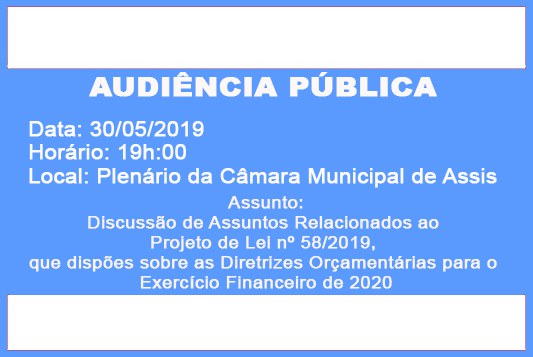 AUDIÊNCIA PÚBLICA 