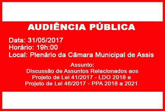 AUDIÊNCIA PÚBLICA