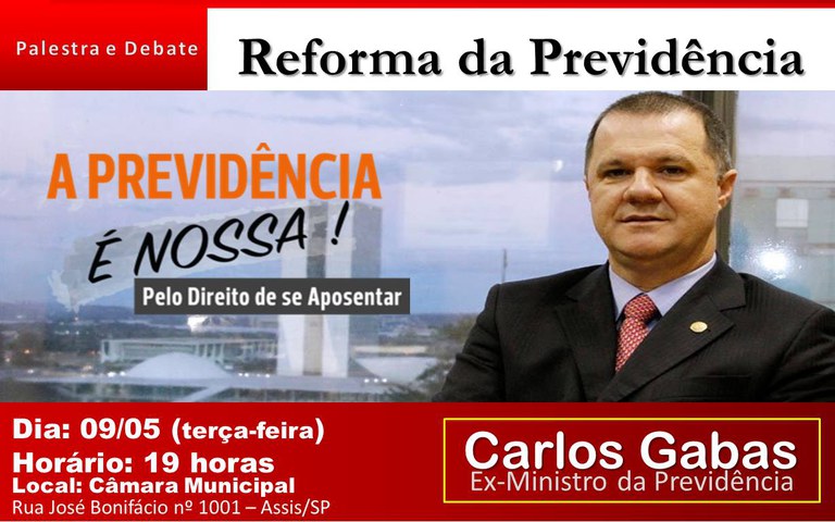 Câmara recebe palestra sobre a Reforma da Previdência Câmara recebe palestra sobre a Reforma da Previdência