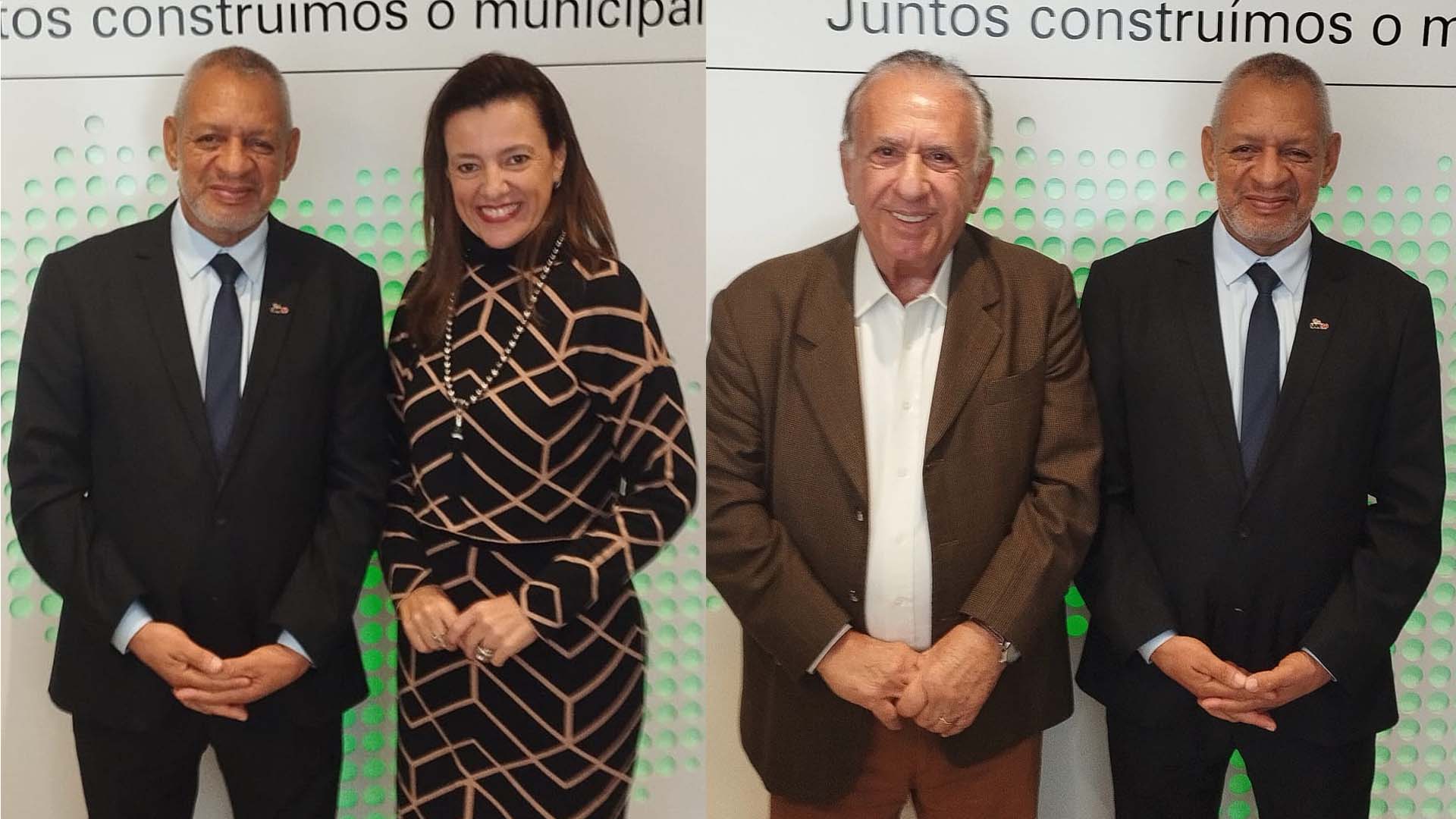 Silvia Melo, diretora executiva, e ao Sr. Sebastião Misiara, presidente do Conselho, com o vereador Timba (PRD)