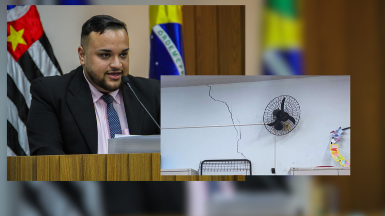 Lucas Gomes cobra laudo de engenharia sobre estrutura da Escola Henrique Zollner Netto Lucas Gomes cobra laudo de engenharia sobre estrutura da Escola Henrique Zollner Netto