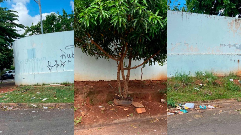 Mais de um ano após solicitação, calçada de escola ainda não foi construída na Vila Marialves