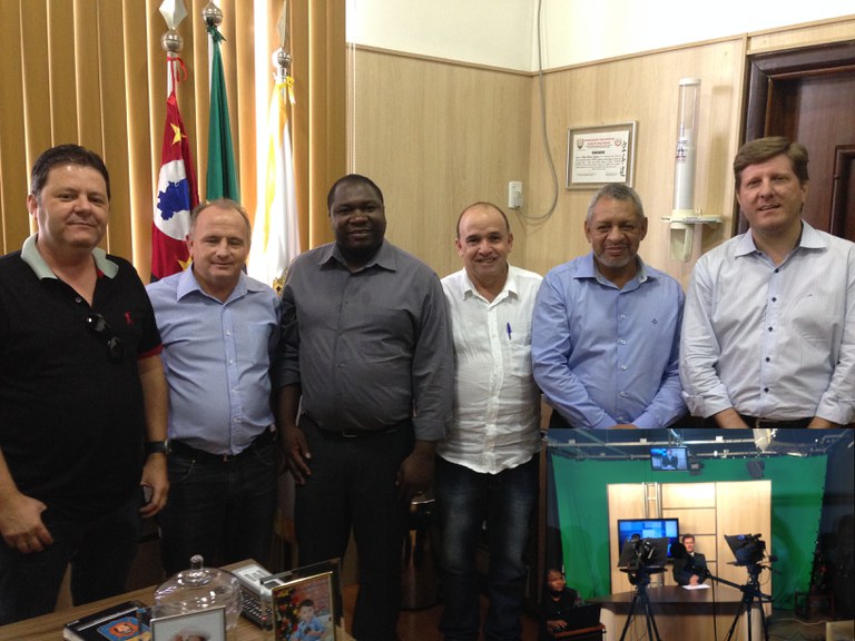 Nova Mesa Diretora da Câmara visita TV Câmara de Tupã