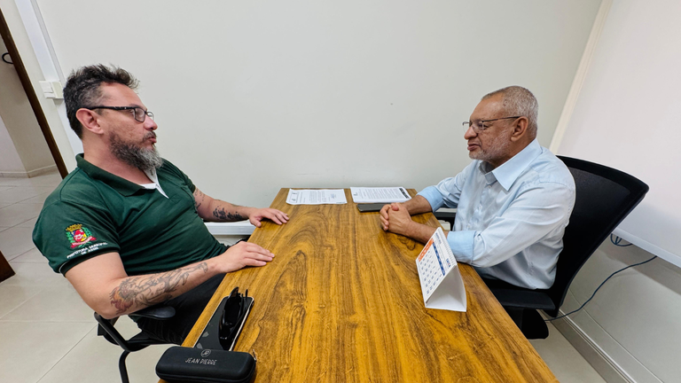 Vereador Timba discute preservação ambiental e Plano de Mobilidade Urbana com diretor do Meio Ambiente Vereador Timba discute preservação ambiental e Plano de Mobilidade Urbana com diretor do Meio Ambiente
